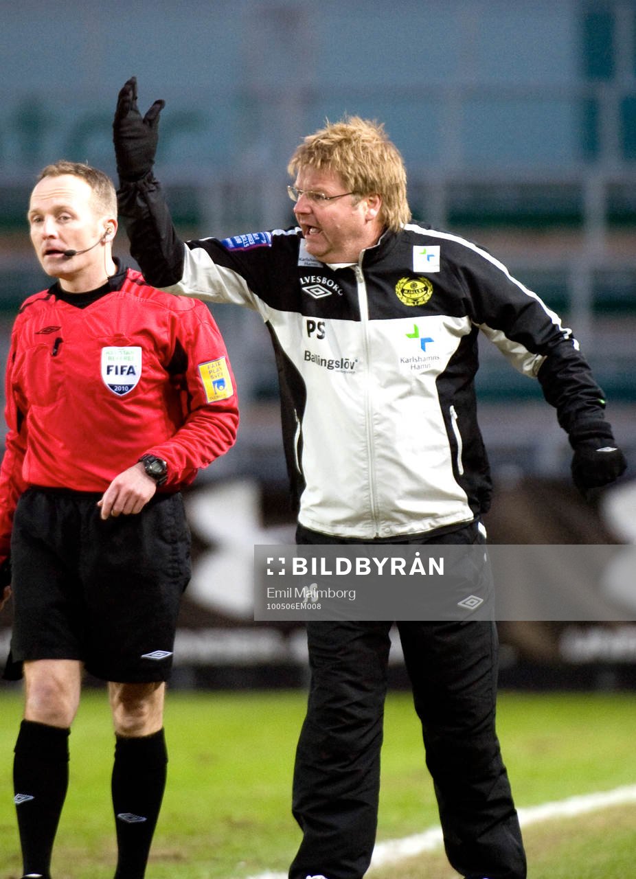 Peter Swärdh, Mjällby. Tränare