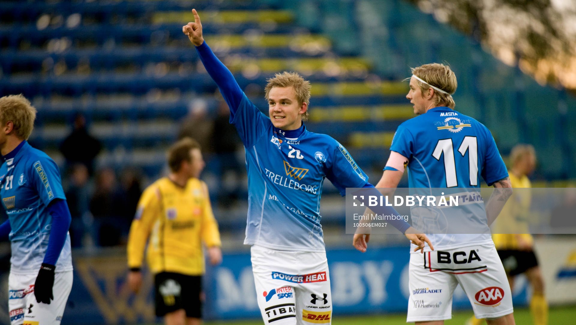 Jonathan Asp, Trelleborg gör 1-0. Jubel