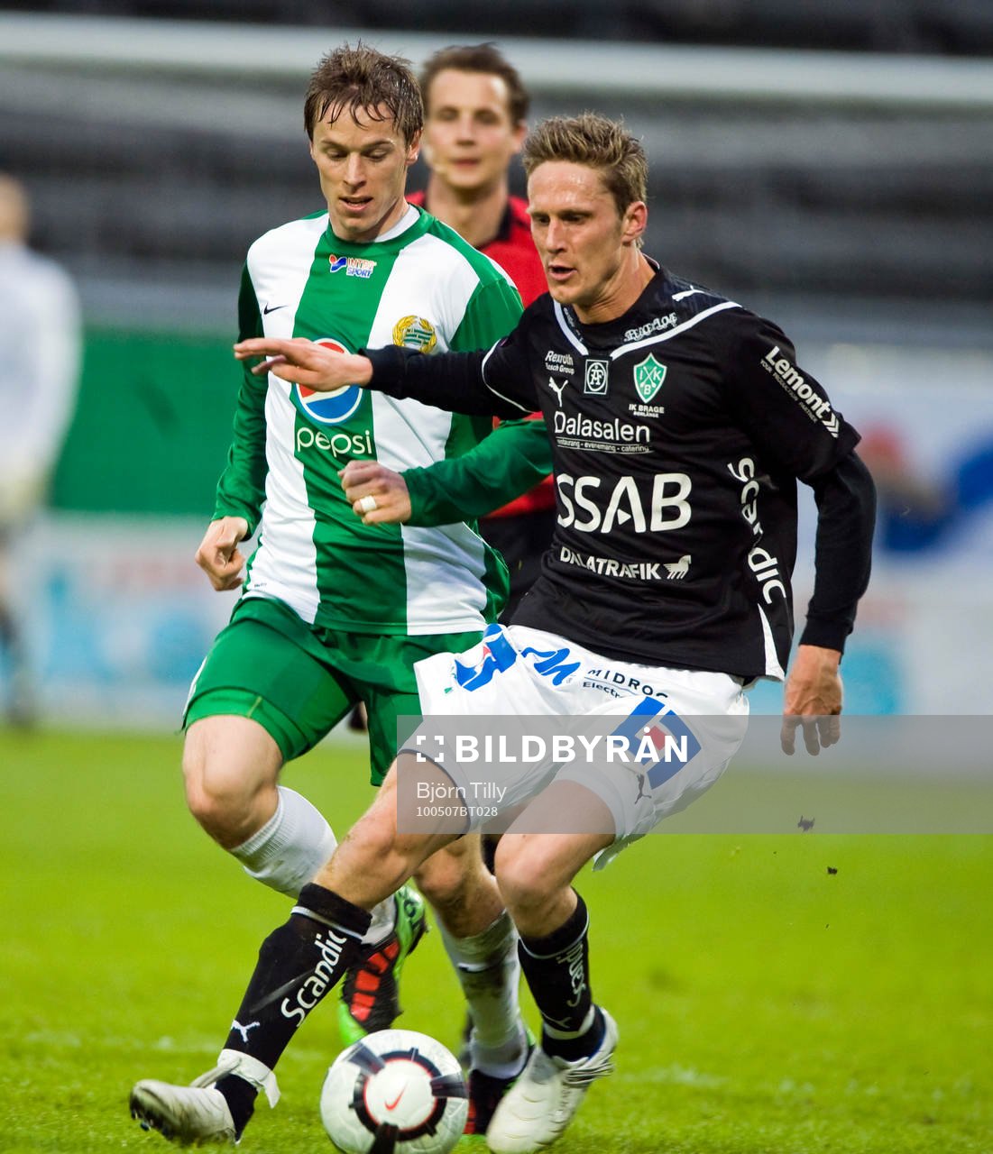 David Johansson, Hammarby och Mattias Wiklöf, Brage (0-1)