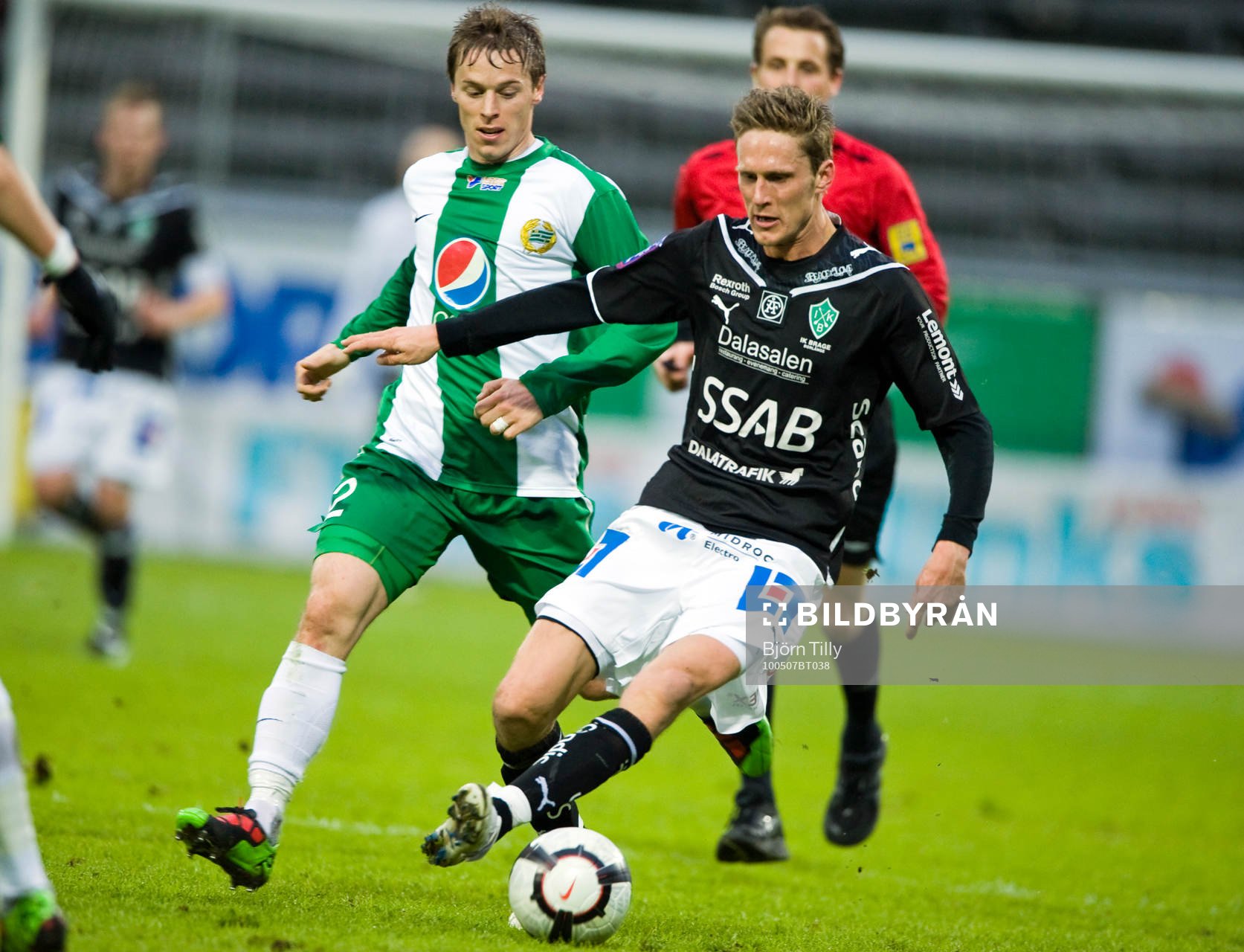 David Johansson, Hammarby och Mattias Wiklöf, Brage (0-1)