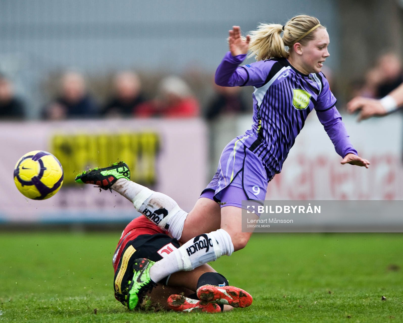 Elin Rubensson, Malmö, glidtackling, tackling