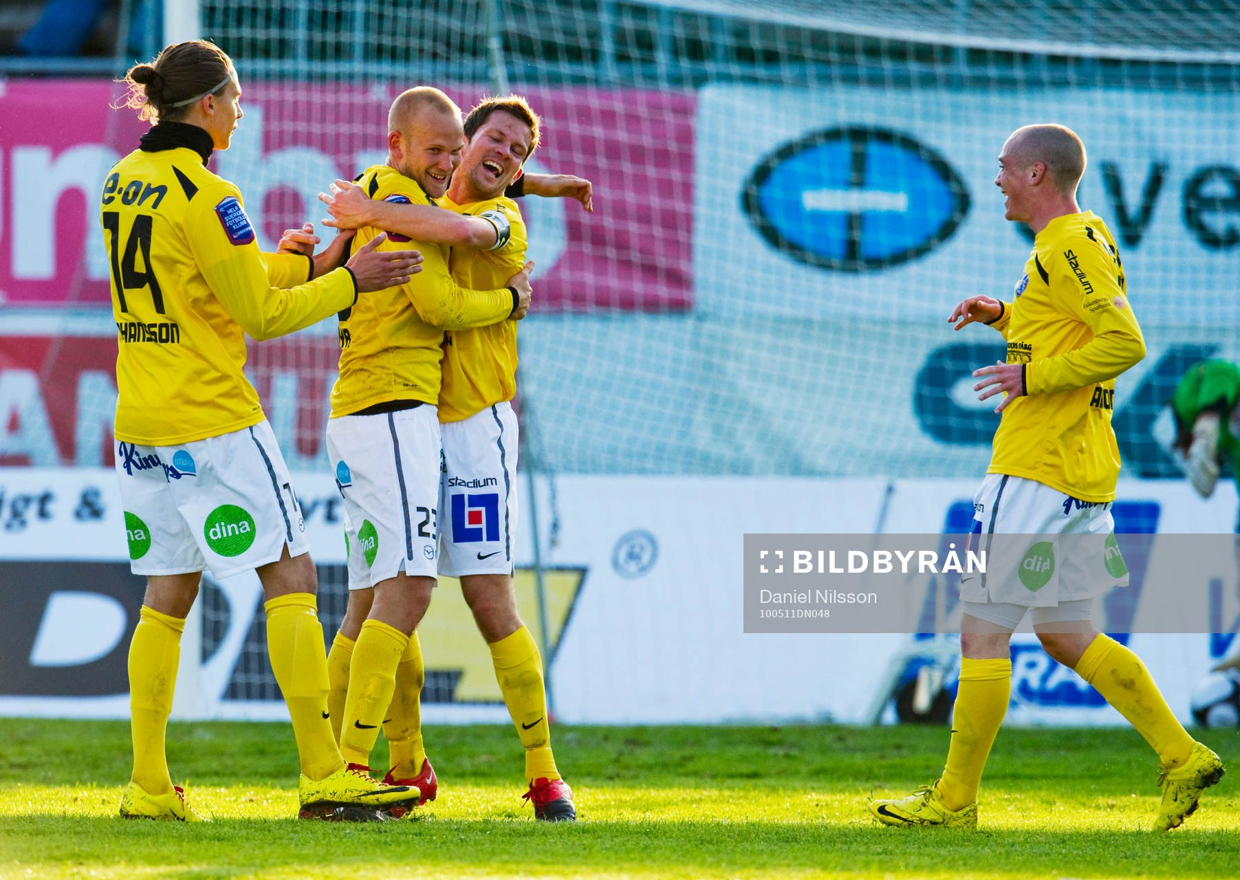 Robin Ganemyr, Falkenberg reducerar till 2-1. Jubel