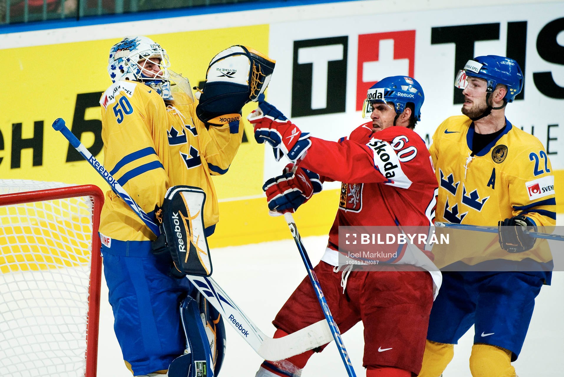 Tomas Rolinek, Tjeckien, och Jonas Gustavsson, målvakt,