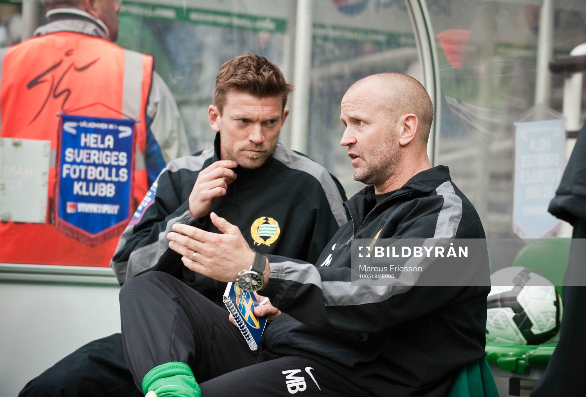 Jesper Blomqvist och Michel Borgqvist, tränare, Hammarby