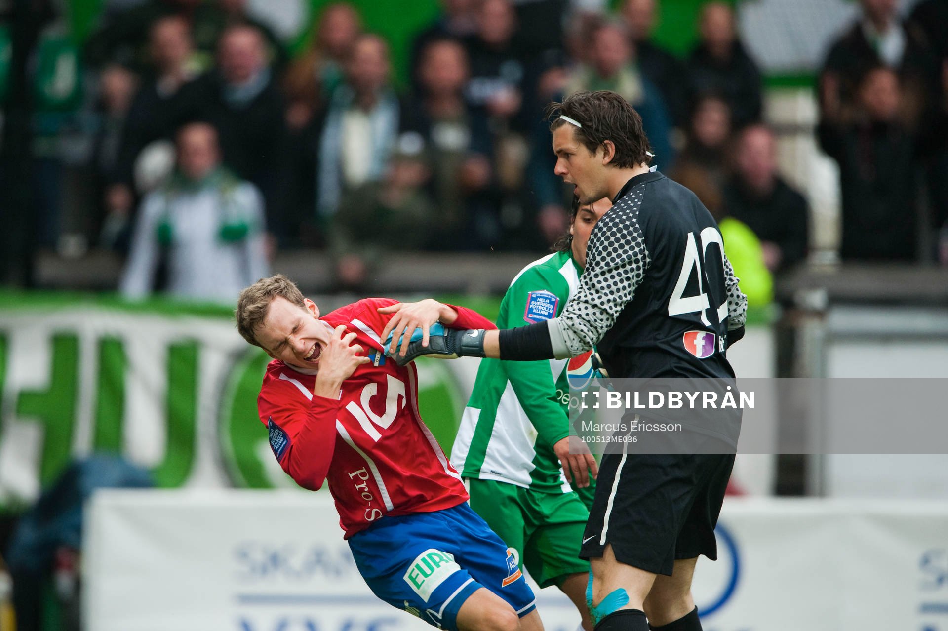 Johannes Hopf, målvakt Hammarby och Alexander Henningsson,