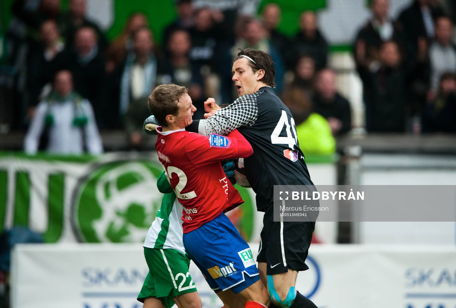 Johannes Hopf, målvakt Hammarby och Alexander Henningsson,