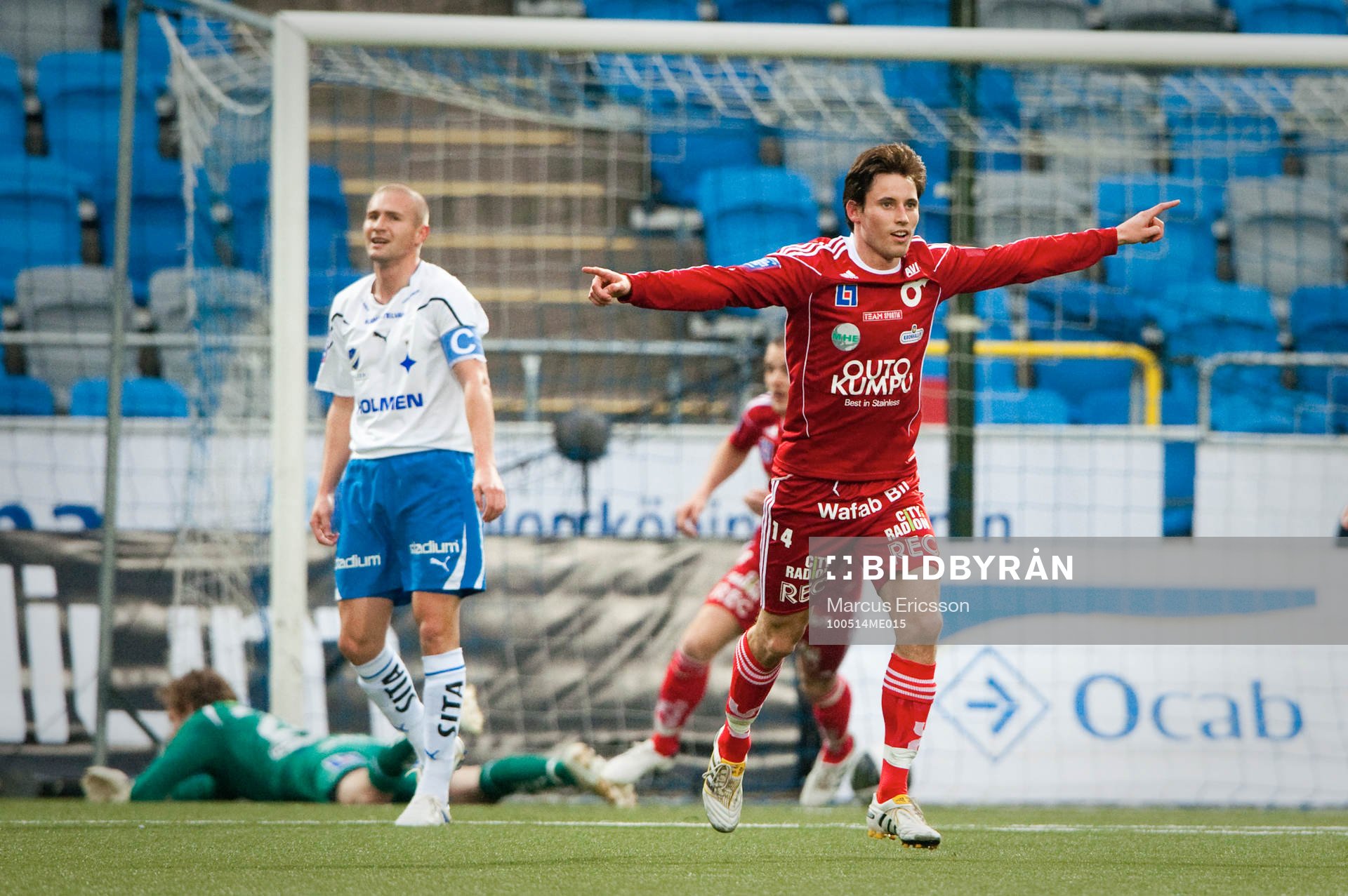  Marcus De Bruin, Degerfors jubel efter 0-1