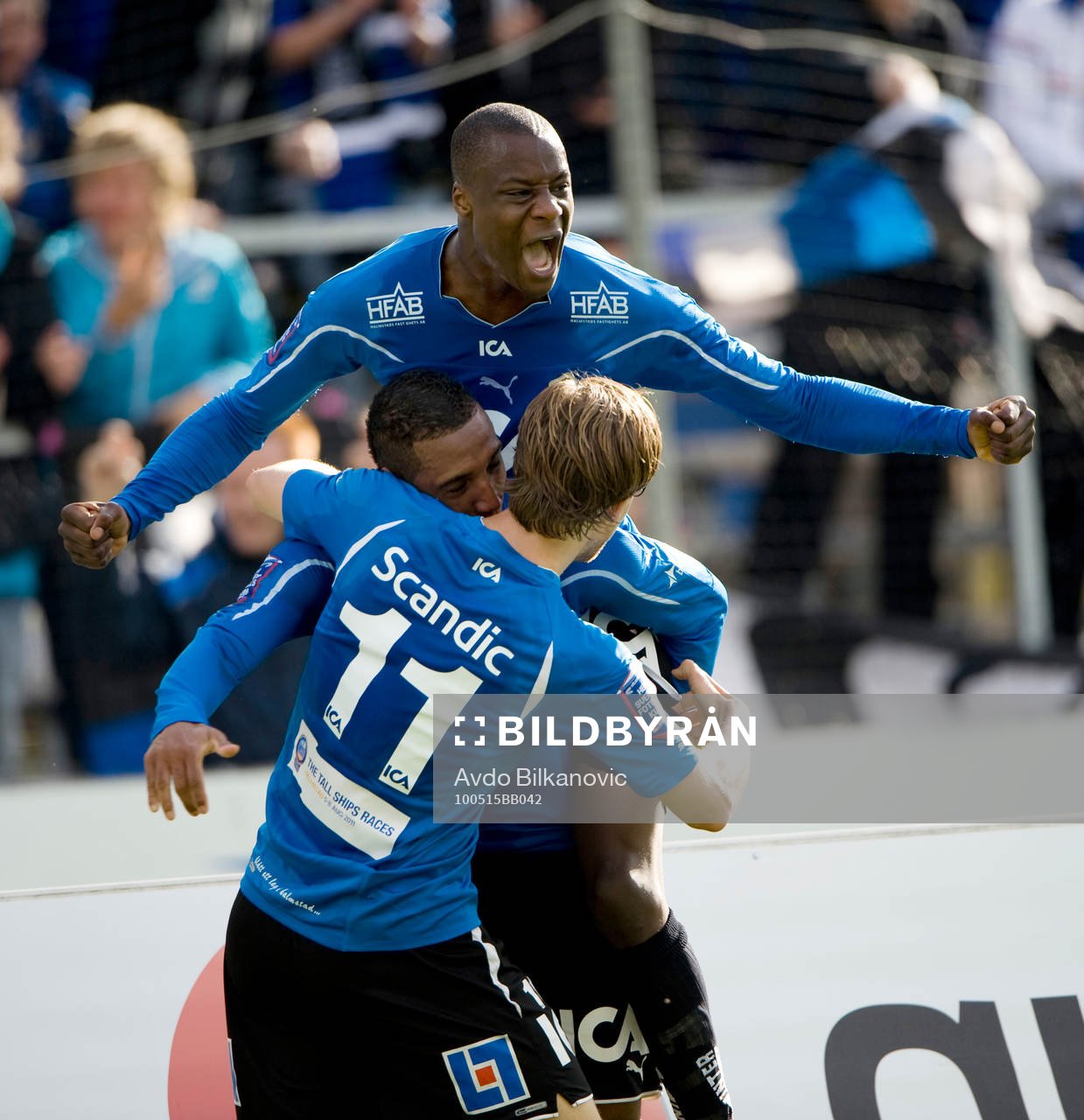 Joe Sise, Anselmo, Halmstad, jubel