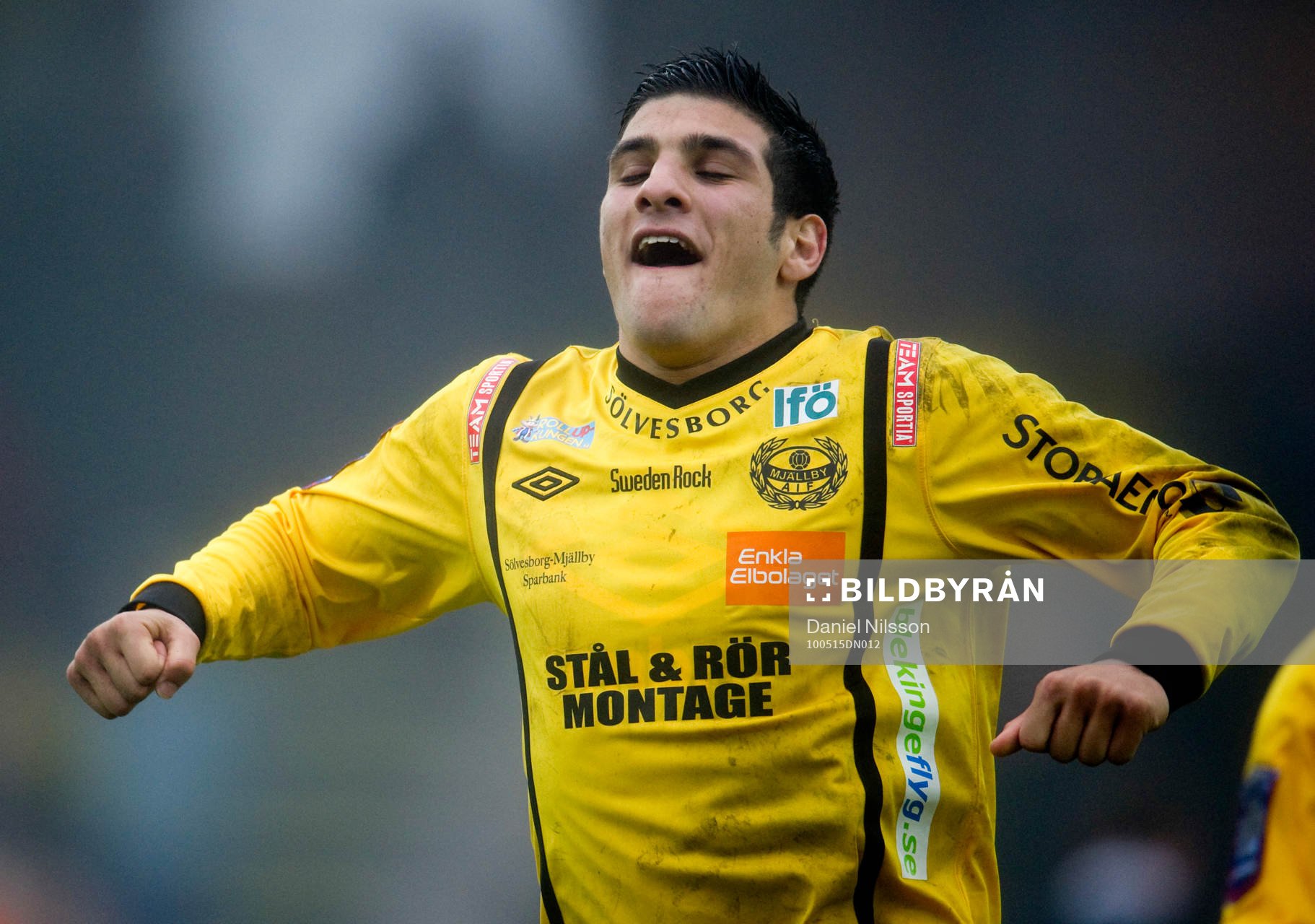 Mostapha El Kabir, Mjällby gjorde både 1-0 och 2-0. Jubel