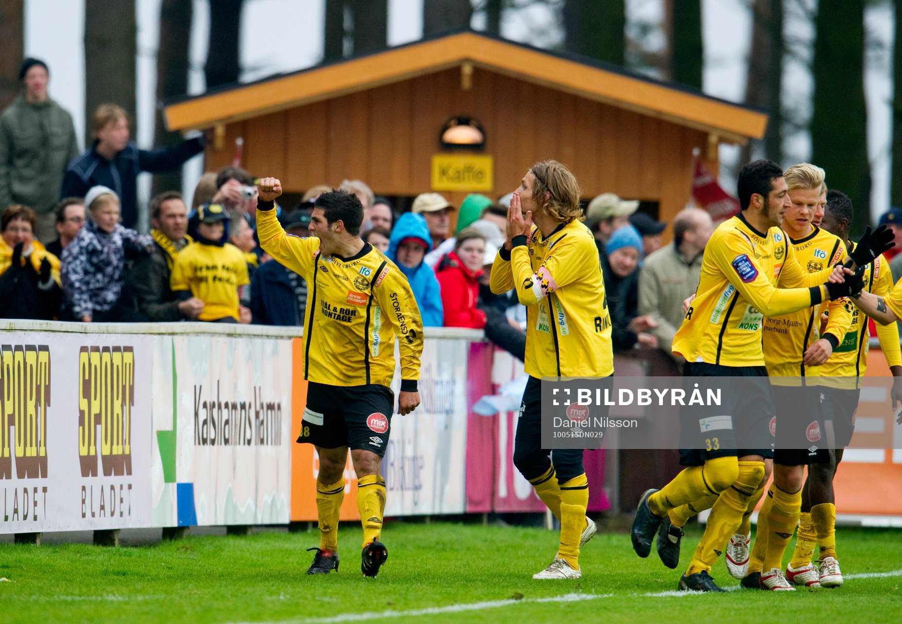Mostapha El Kabir, Mjällby gjorde både 1-0 och 2-0. Jubel