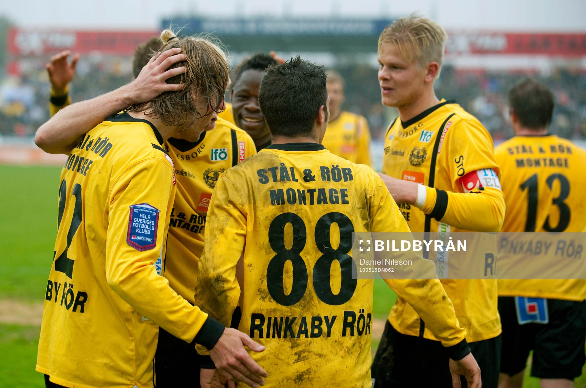 David Löfquist, Mjällby gjorde 3-0. Jubel