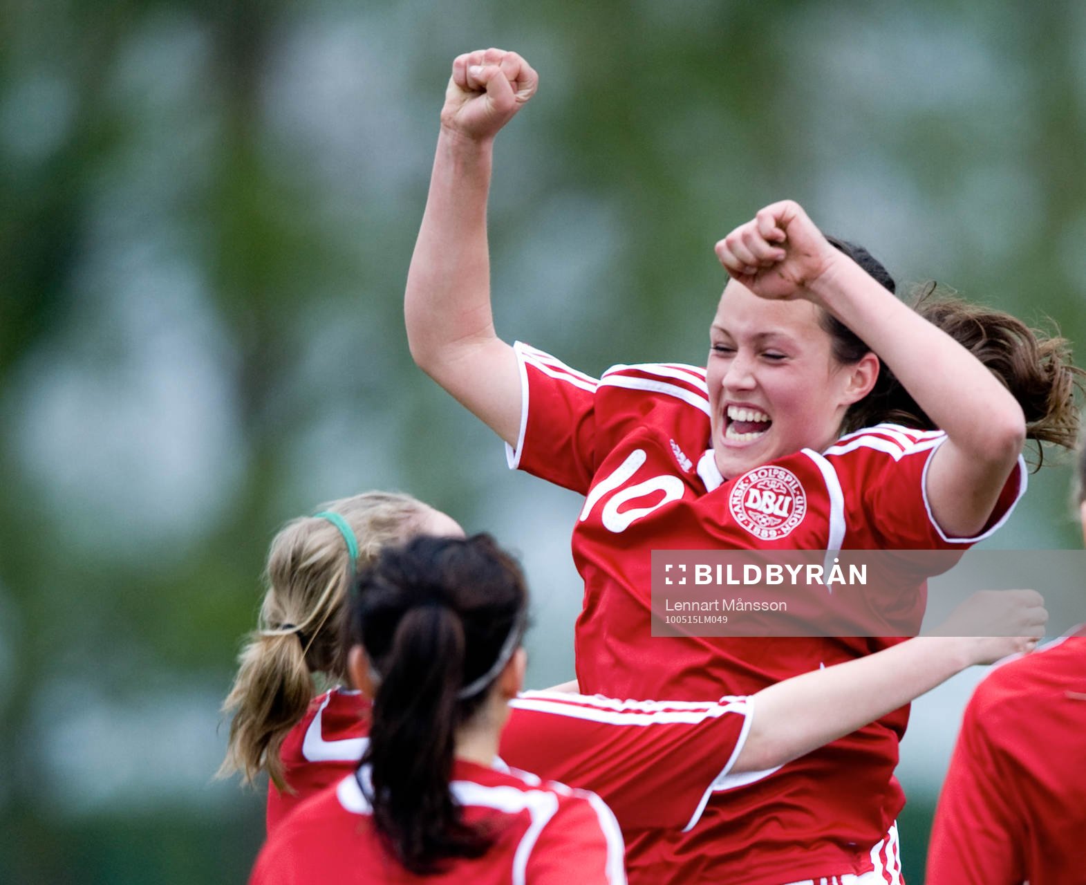 1-1, Pernille Madsen (10), Danmark, jubel