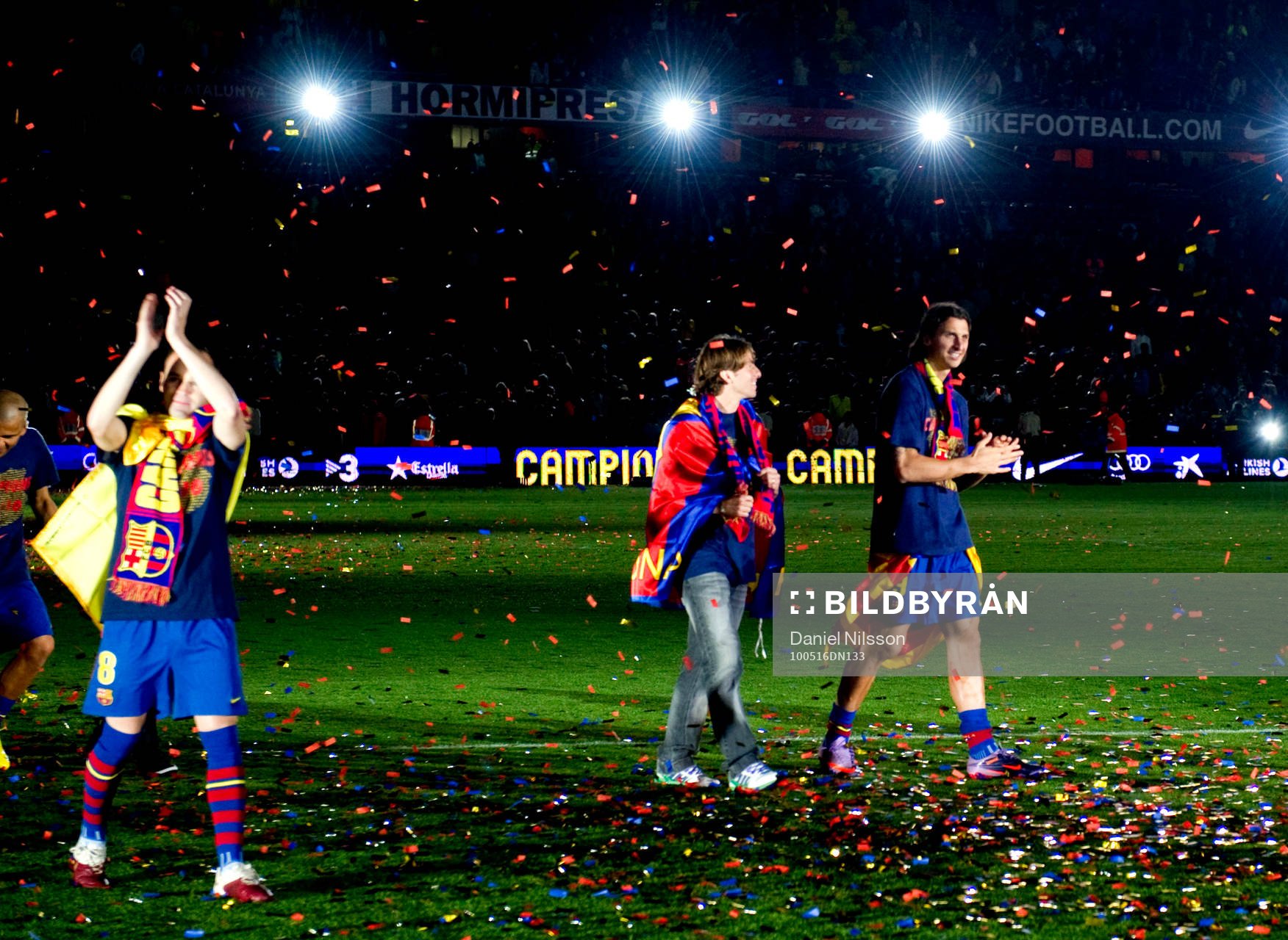 Barcelona spanska mästare. Zlatan Ibrahimovic (till