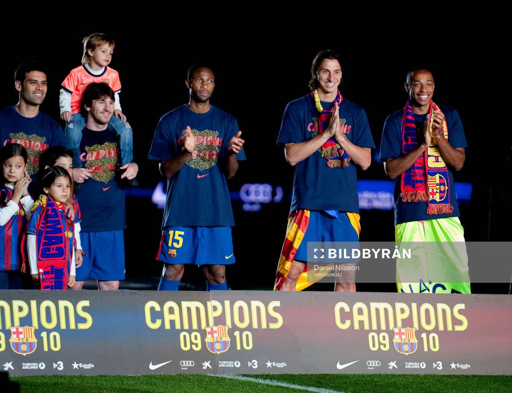 Barcelona spanska mästare.  Keita, Zlatan Ibrahimovic och