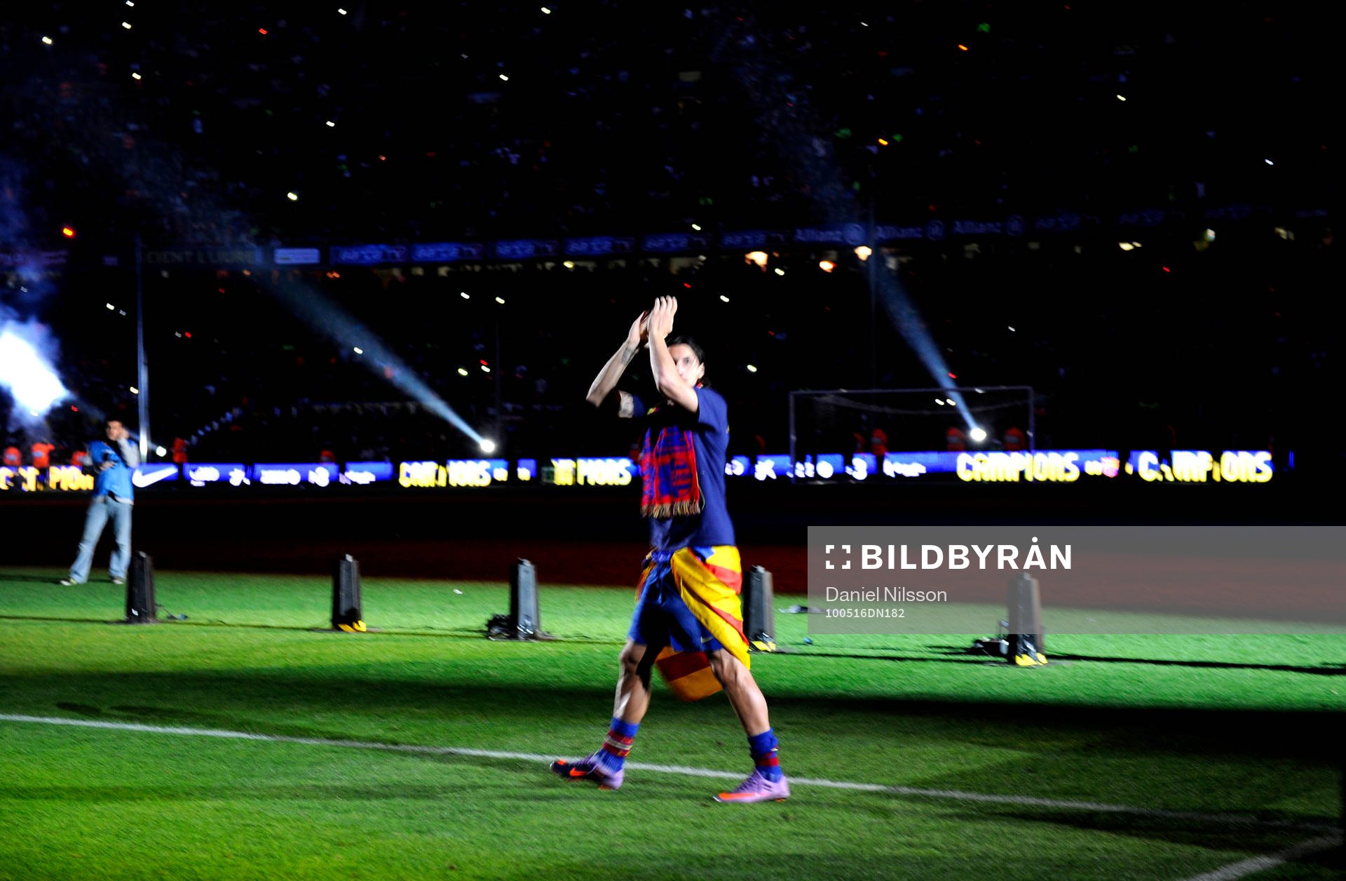 Barcelona spanska mästare. Alla spelare blev presenterade