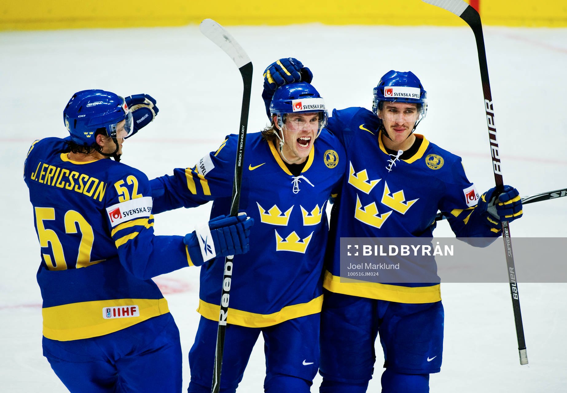 Jonathan Ericsson, Jonas Andersson och Mikael Backlund,