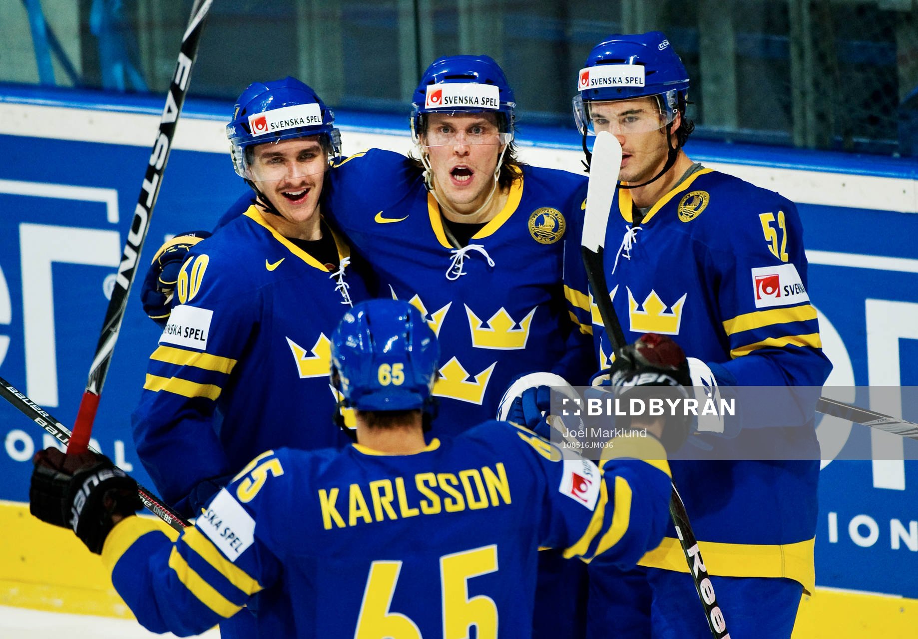 Mikael Backlund, Jonas Andersson och Jonathan Ericsson,