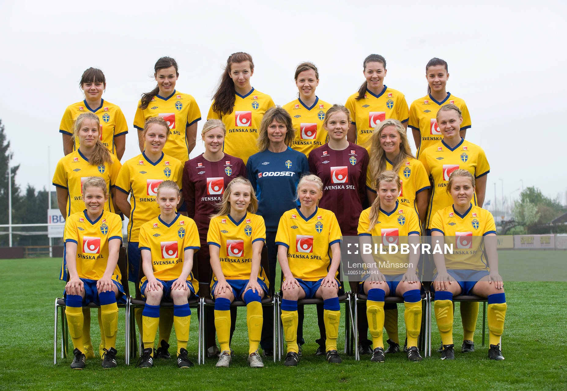 Bakre raden fr v: Alice Nilsson, Anna Welin, Frida