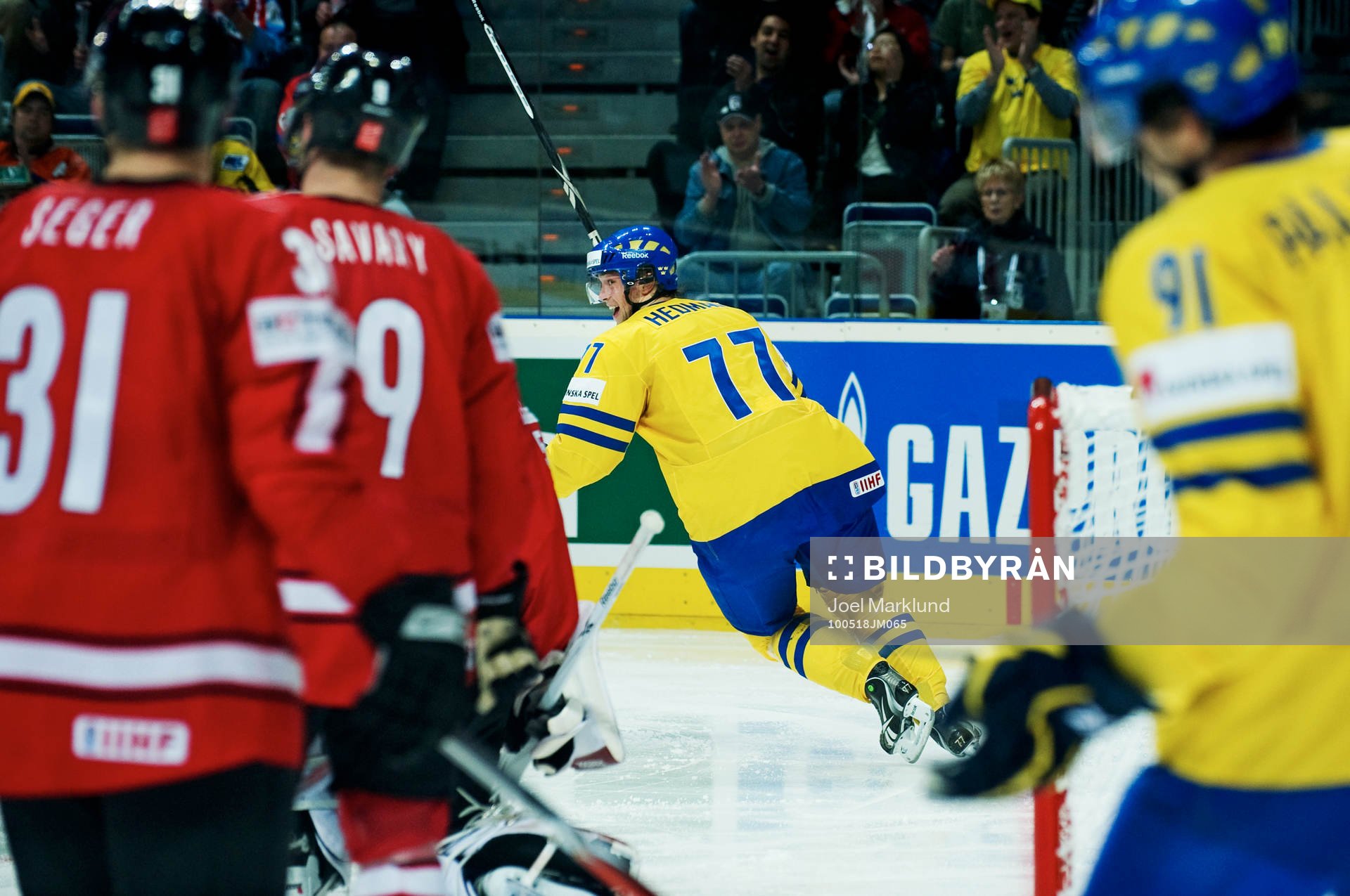 Victor Hedman, Sverige, jubel