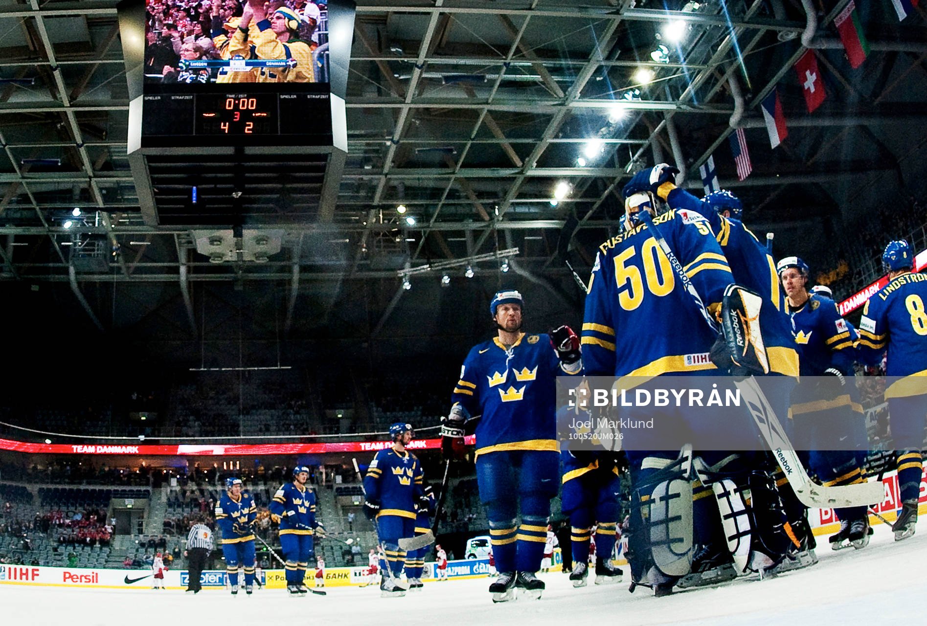 Jonas Gustavsson, målvakt, Sverige, jubel