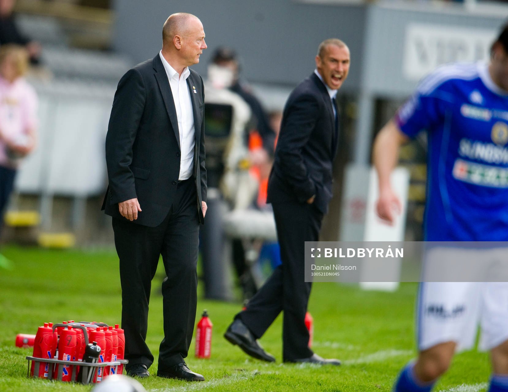 Henrik Larsson, tränare, Landskrona och Sören Åkeby ,
