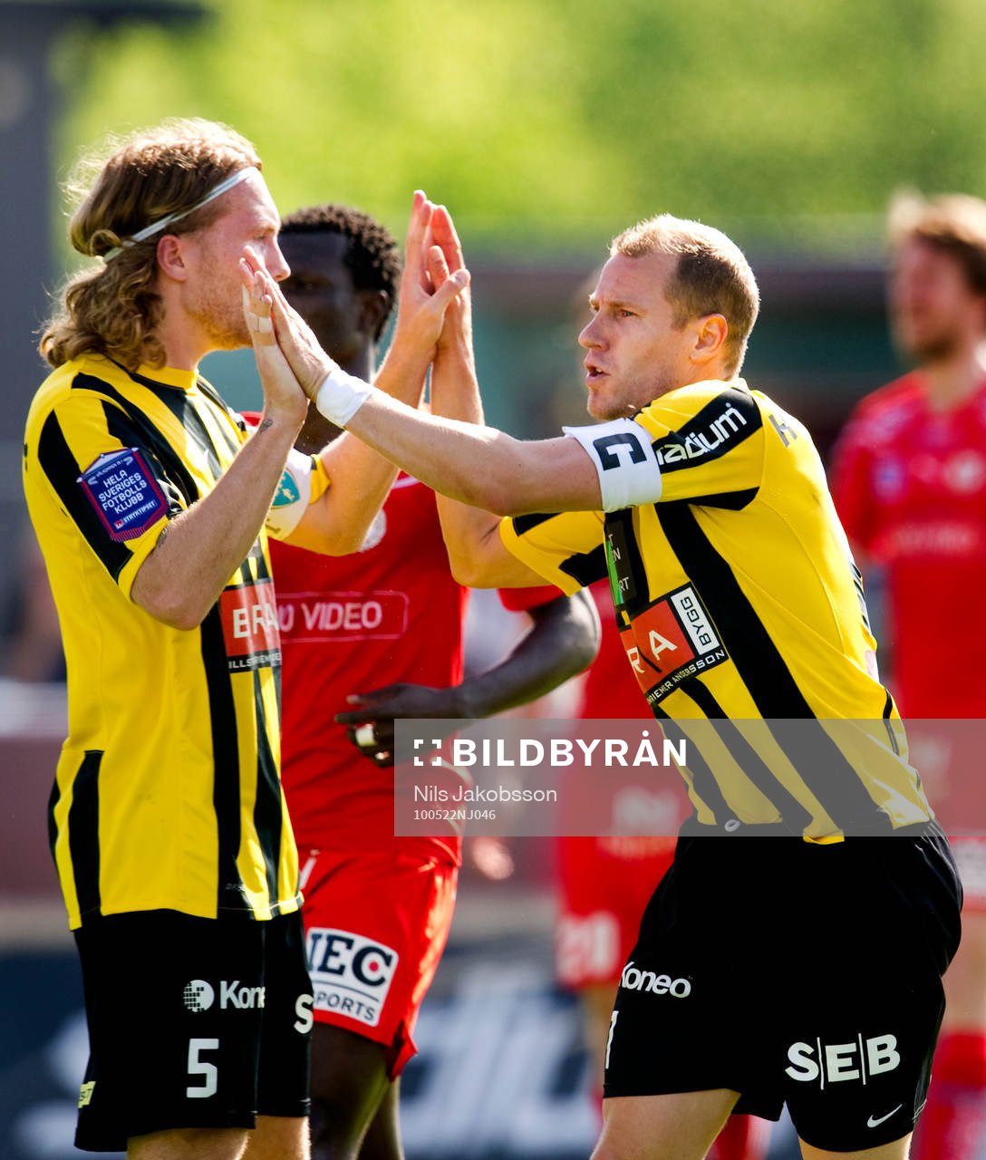 Emil Wahlström, Jonas Henriksson, Häcken, jubel
