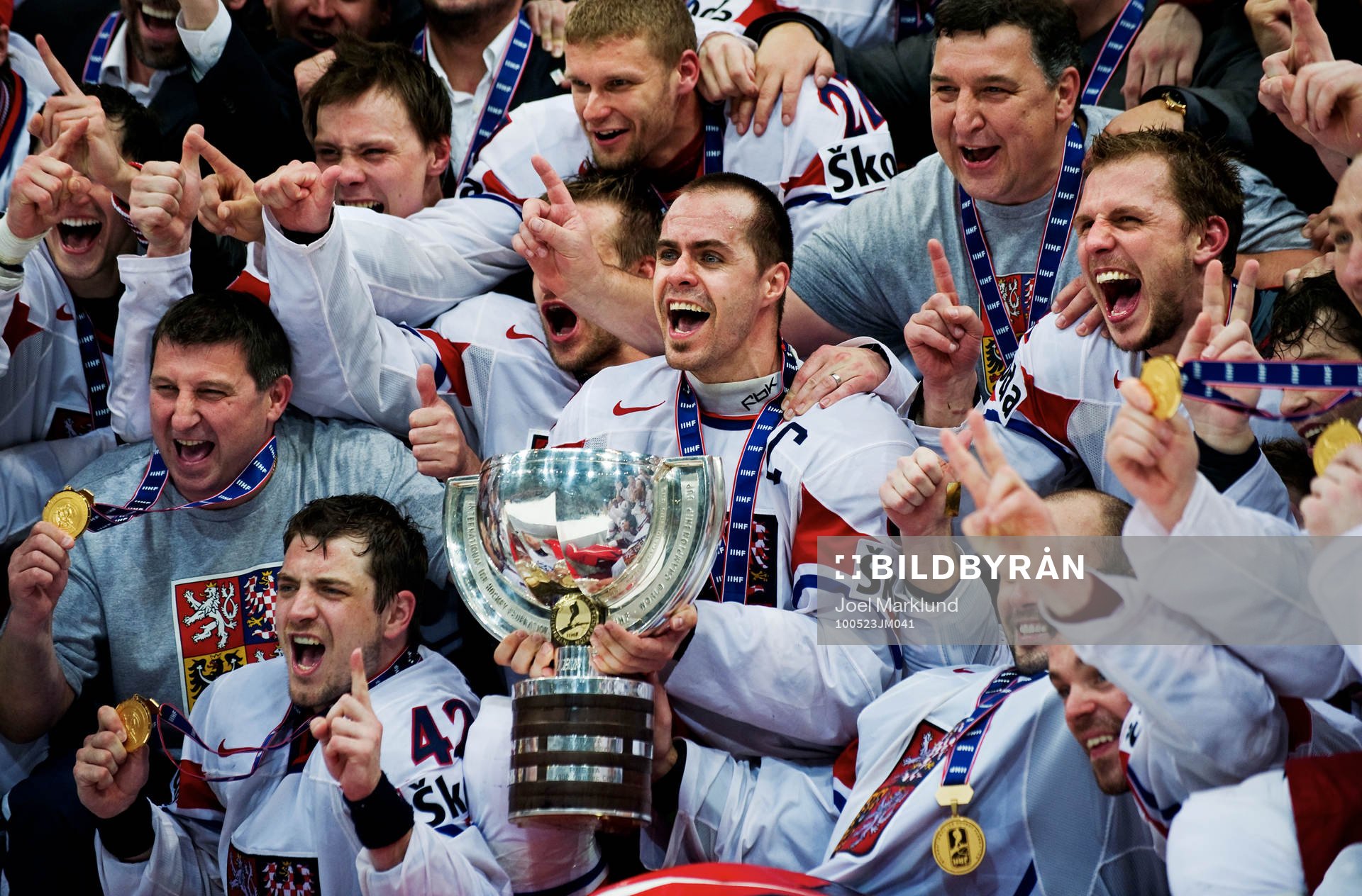 Tjeckien, guld, jubel, puckal, Tomas Rolinek