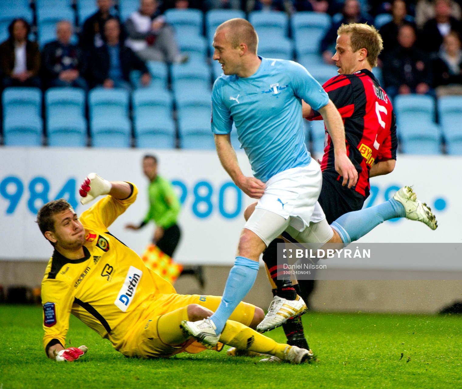 Daniel Larsson, Malmö och Kristoffer Nordfeldt, målvakt,