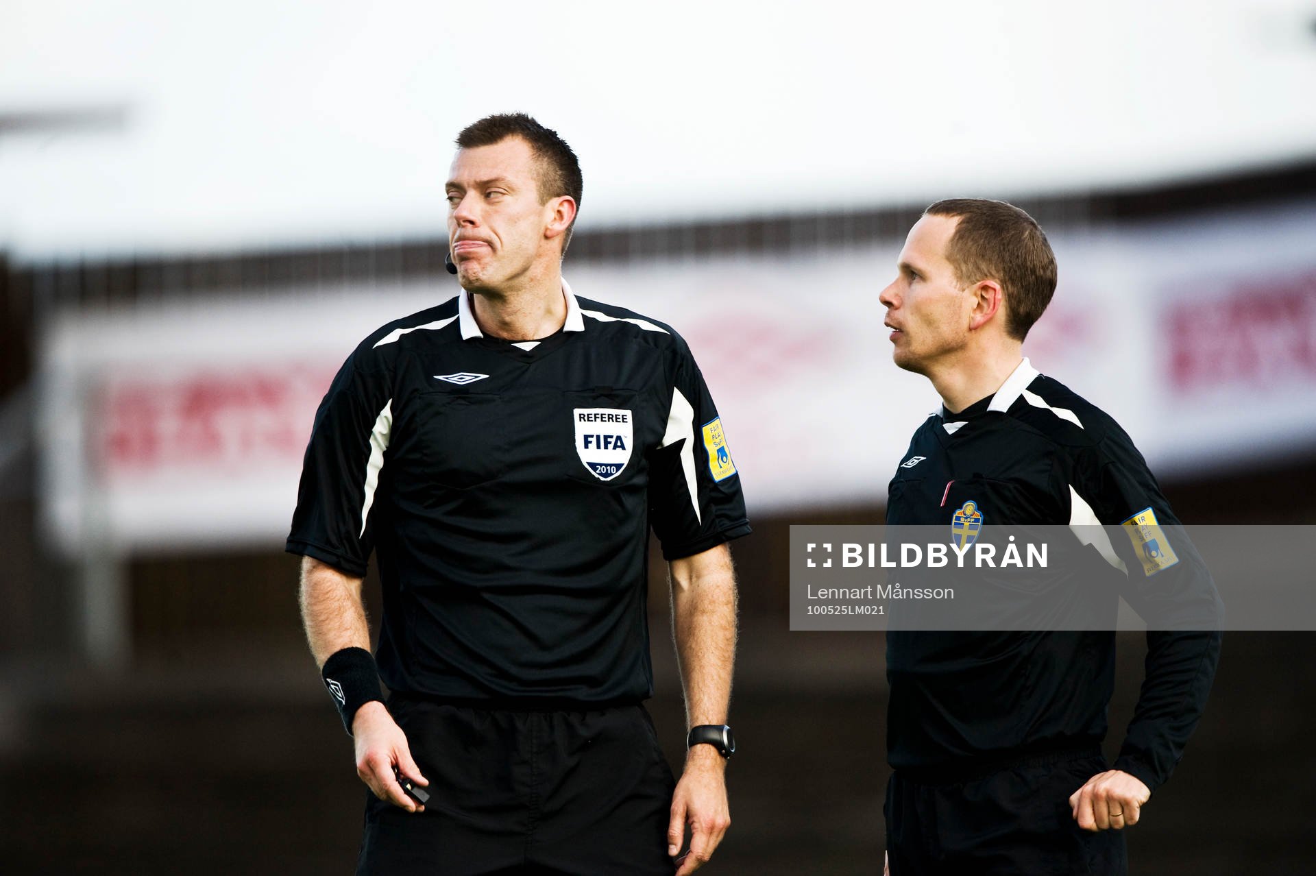 Daniel Stålhammar, domare med André Overberger,