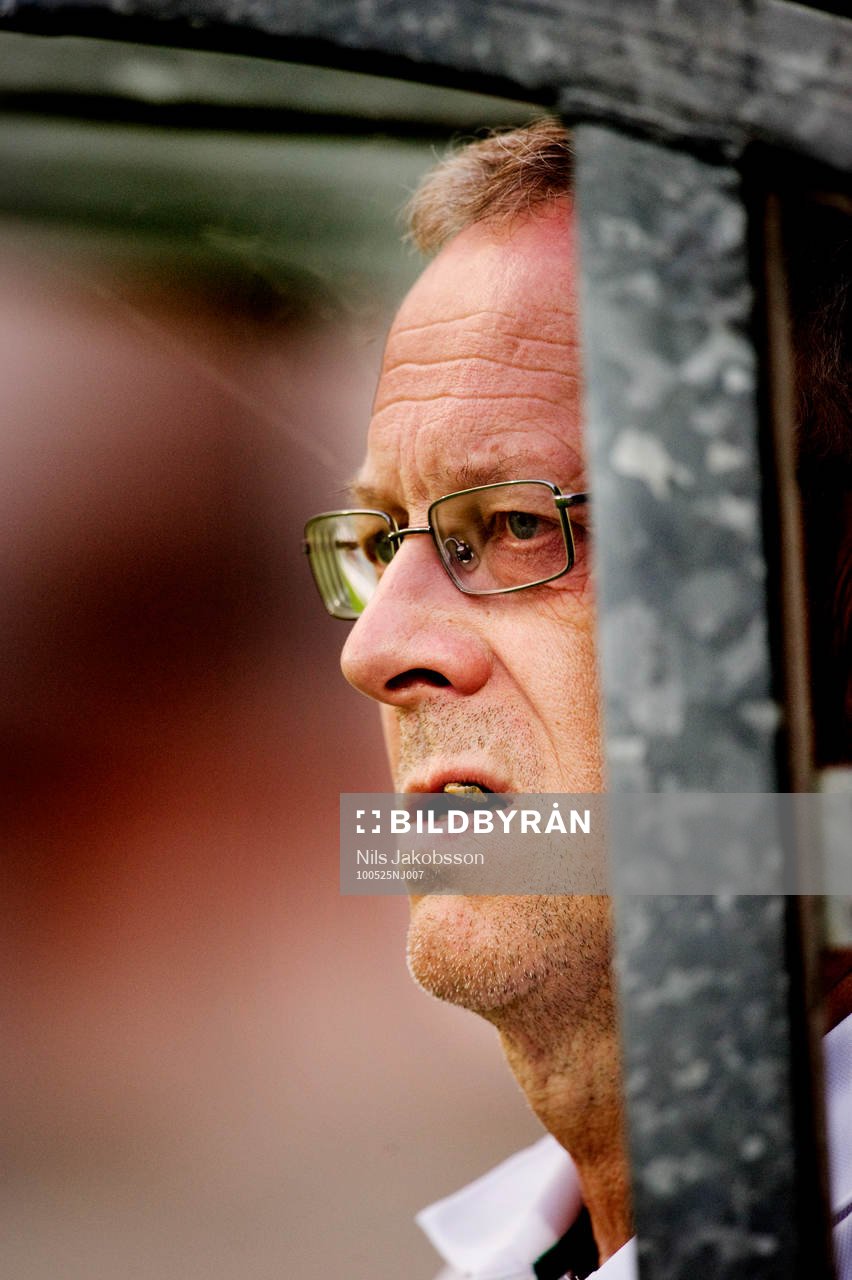 Lars Lagerbäck, förbundskapten med en vacker snus på