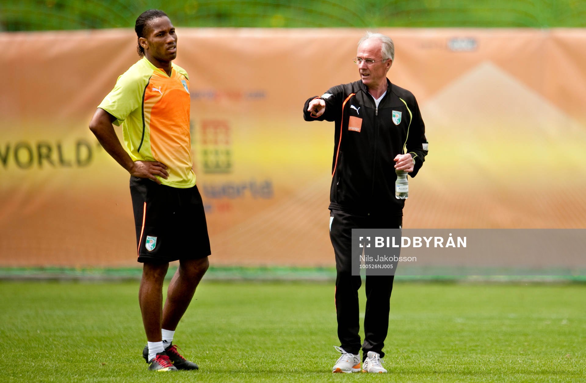 Didier Drogba och Sven-Göran Eriksson, förbundskapten