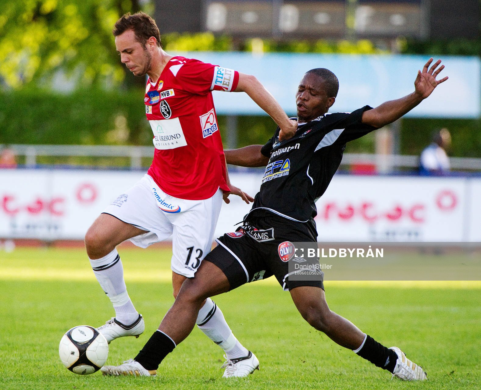Alexander Zaim, Landskrona. Boyd Mwila, Trollhättan
