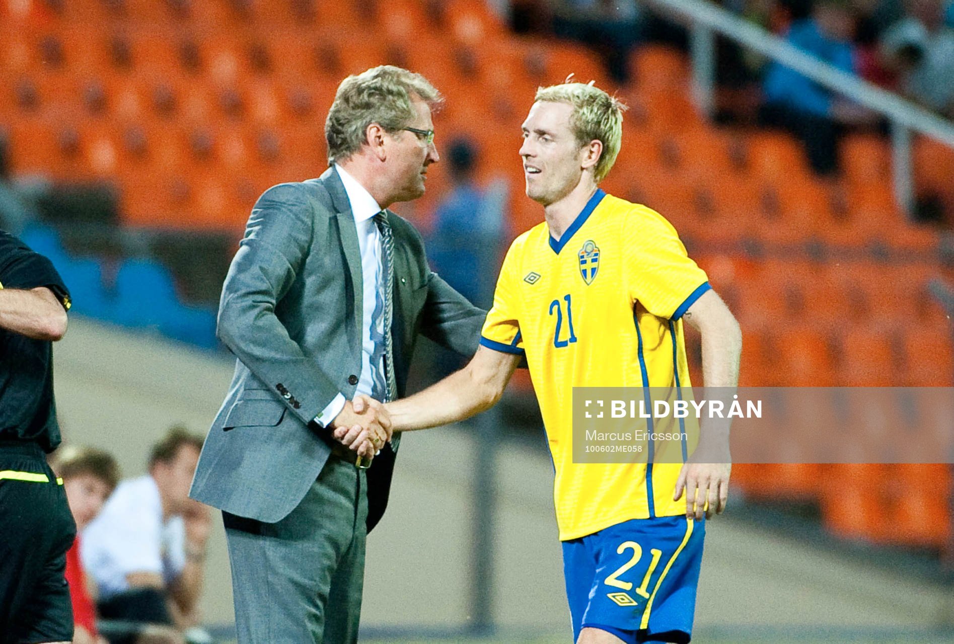 Erik Hamrén, förbundskapten, och Christian Wilhelmsson