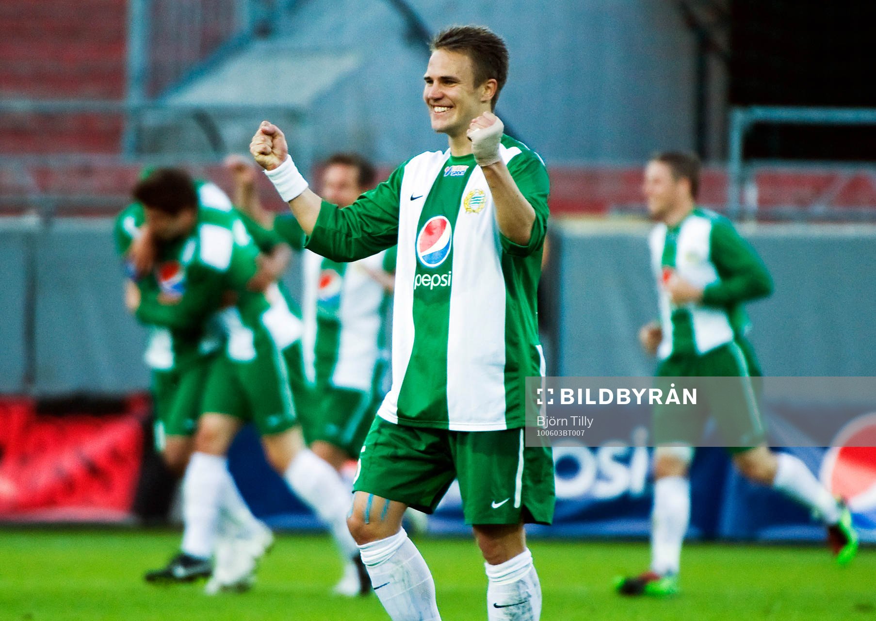  Robin Wikman, Hammarby jubel efter3-1 av Sebastian Bojassén, Hammarby.