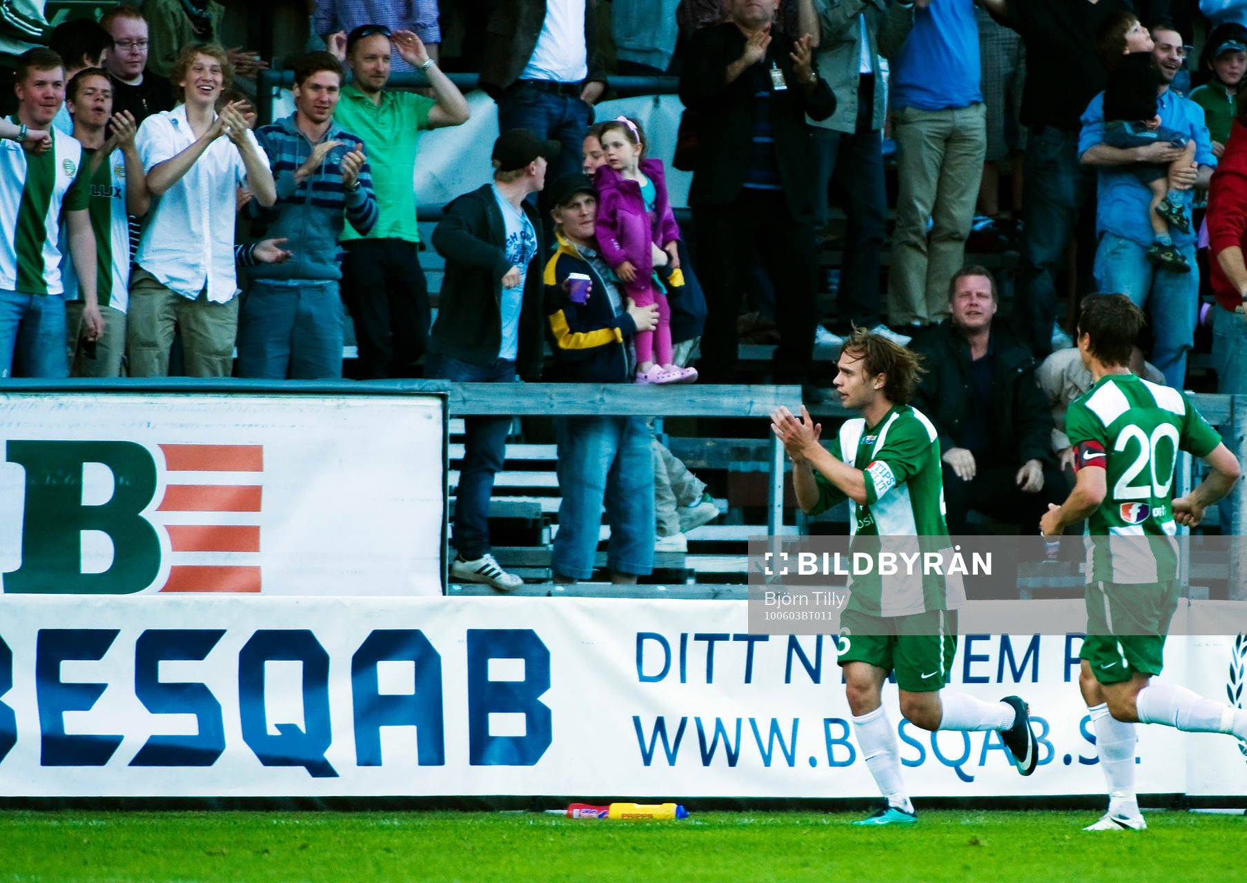  Simon Helg, Hammarby, jubel efter sitt andra mål och  2-1.