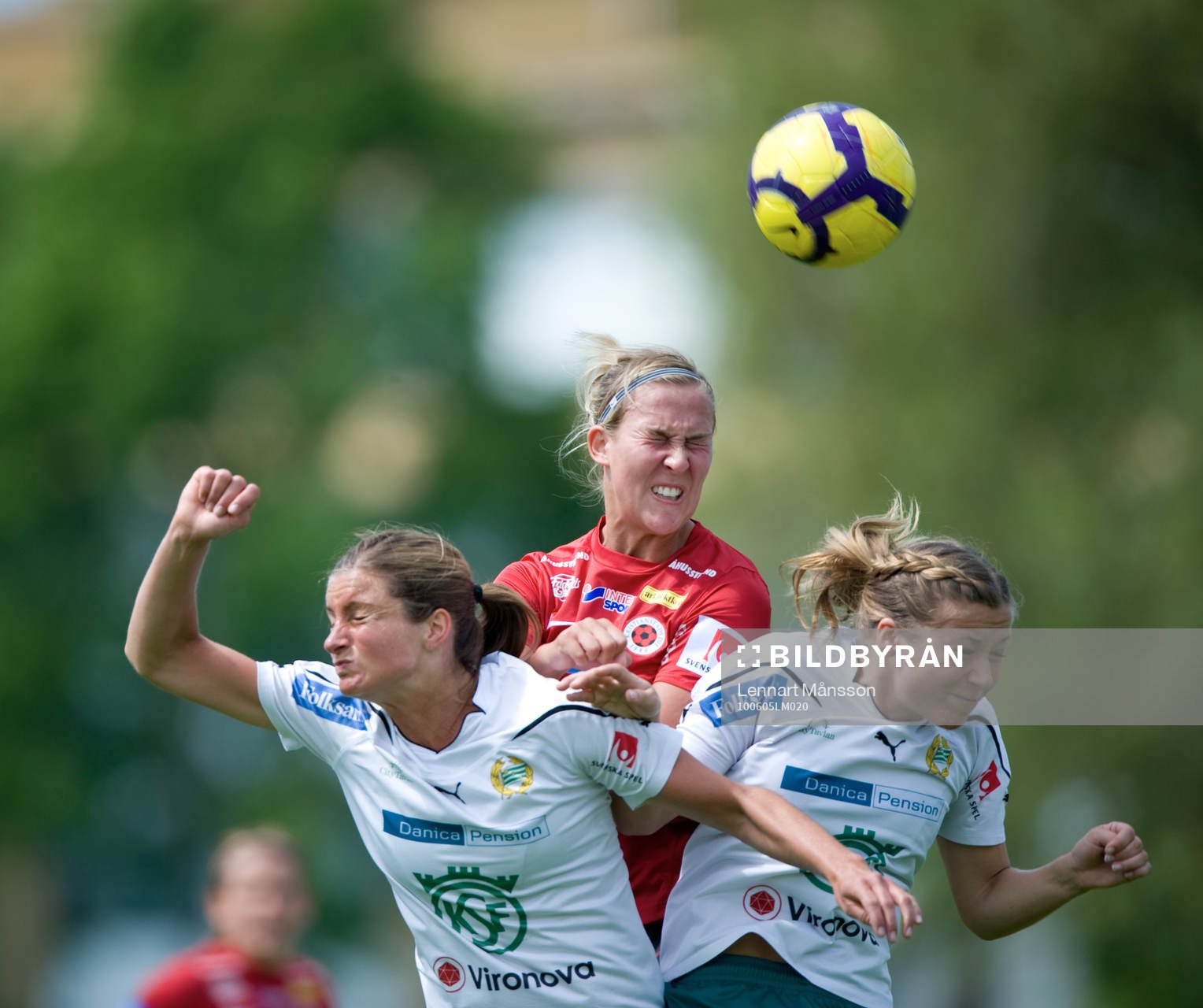 Lena Andersson och Anna Lindblom, Hammarby, Kirsty Yallop,