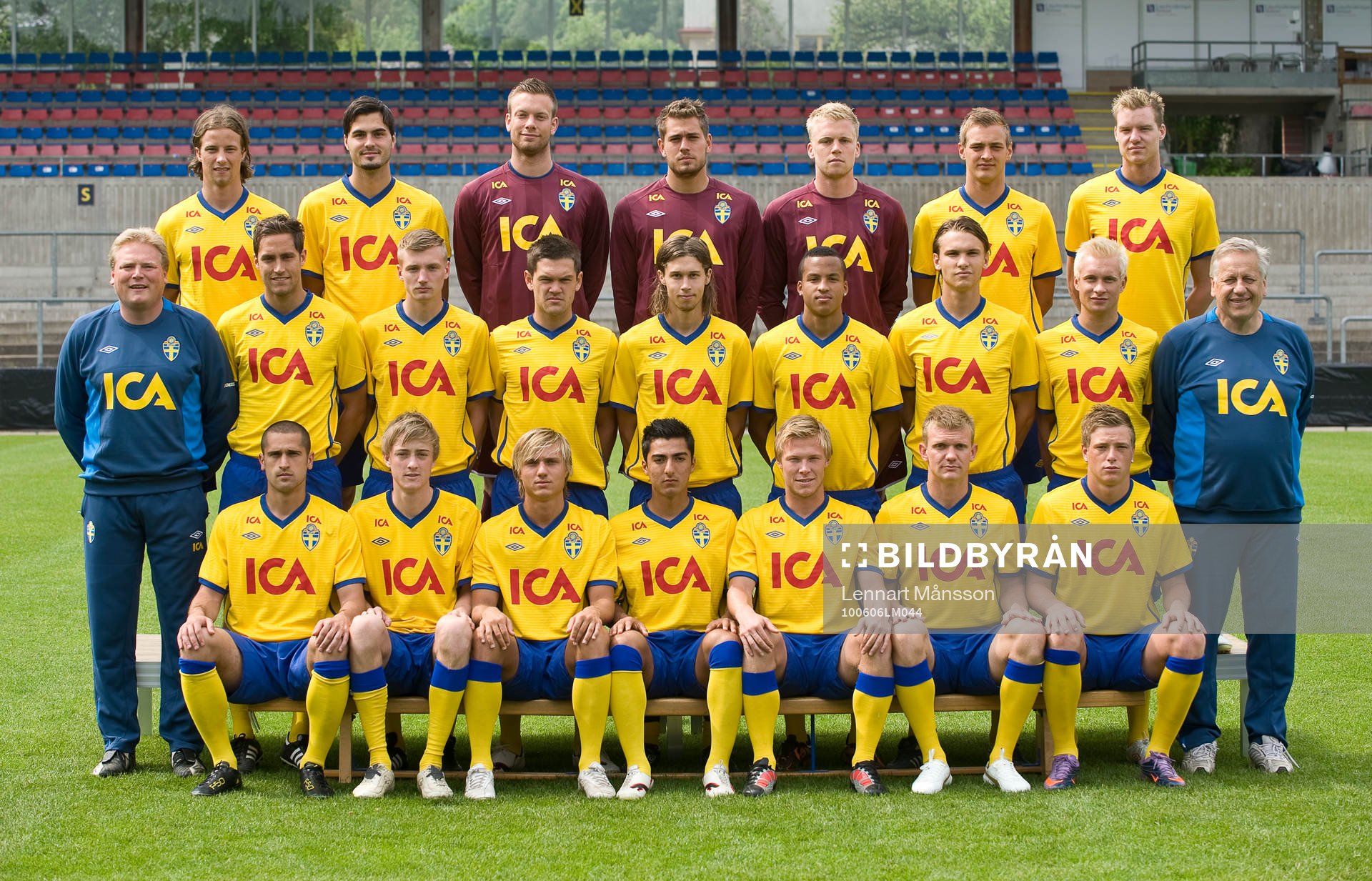 Bakre raden fr v: Linus Hallenius, Denni Avdic, Viktor