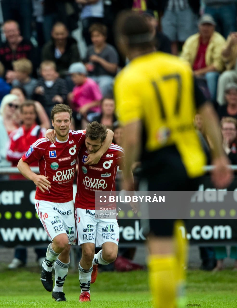 Peter Samuelsson och Christophe Lallet, glädje, jubel
