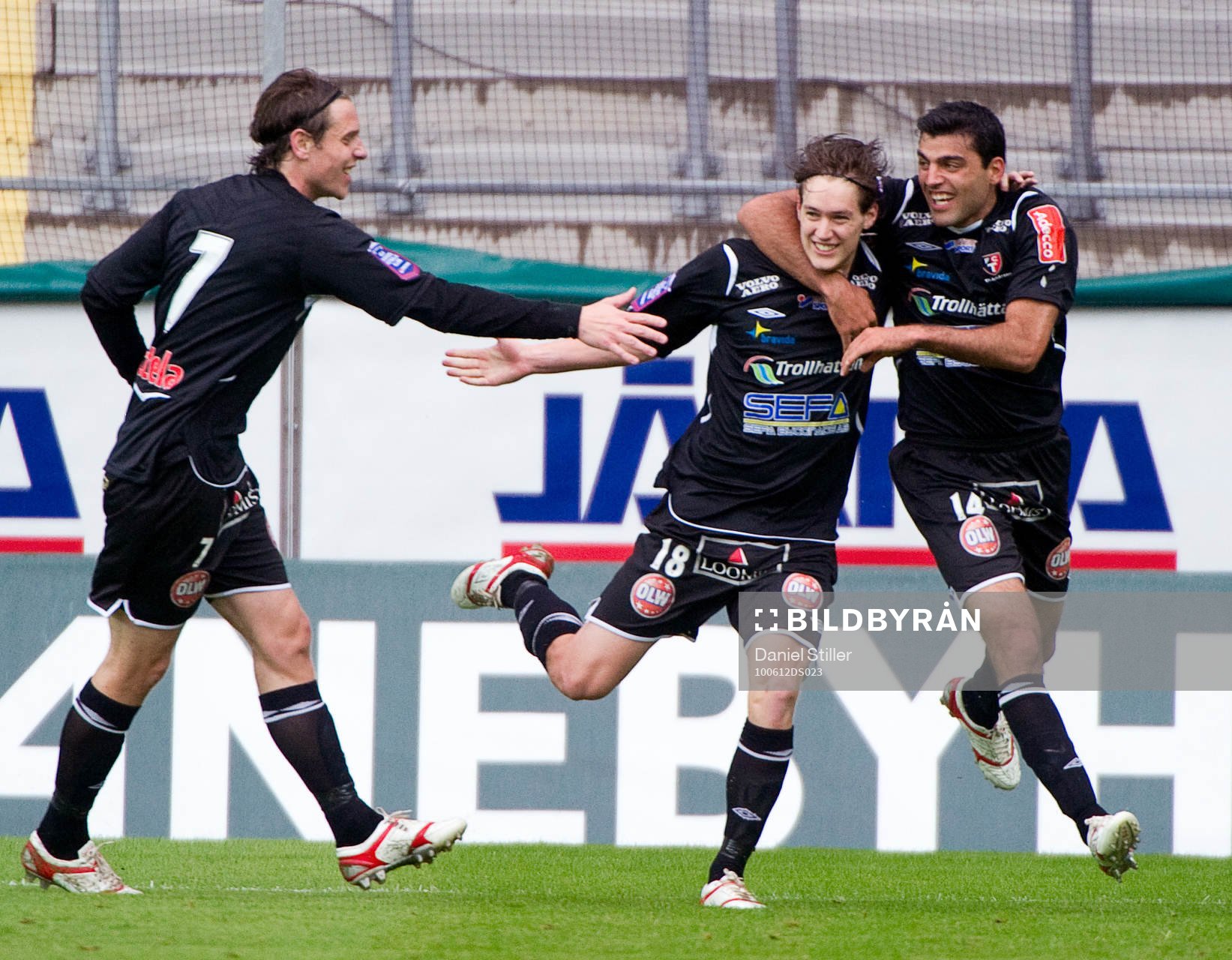 Victor Sköld, Trollhättan, gör 0-1. Jubel