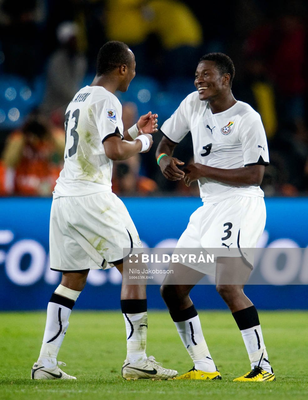 André Ayew, Asamoah Gyan, Ghana (glädje, jubel, dans)