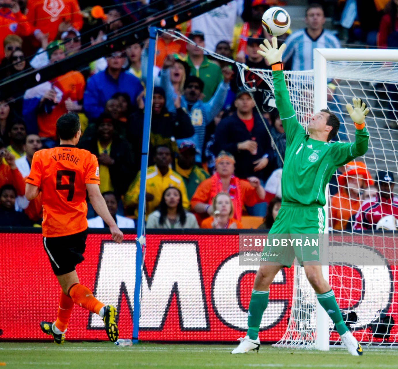 Robin van Persie, Holland, Thomas Sörensen, målvakt,
