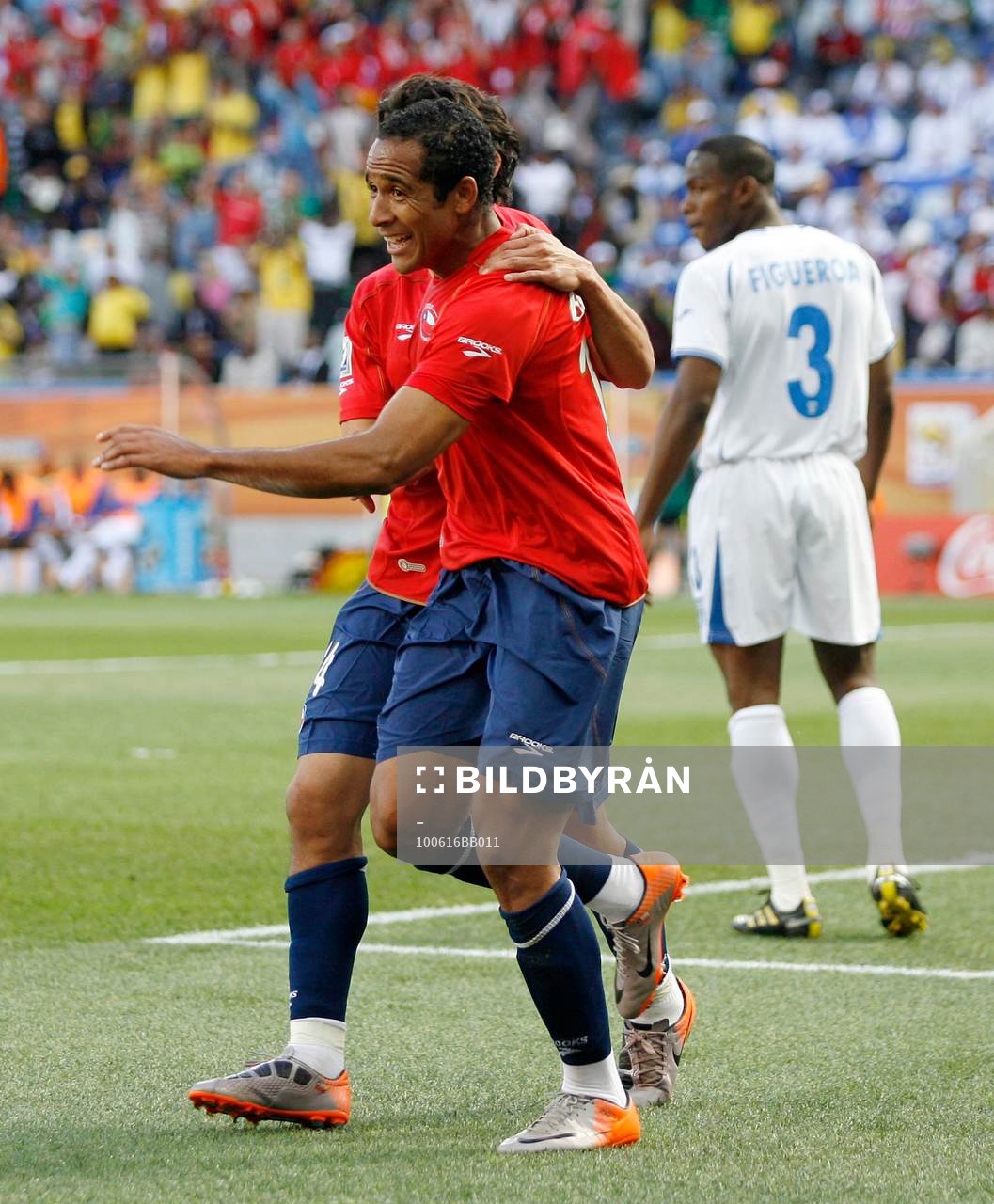 Jean Beausejour, Chile, glädje, jubel över 0-1