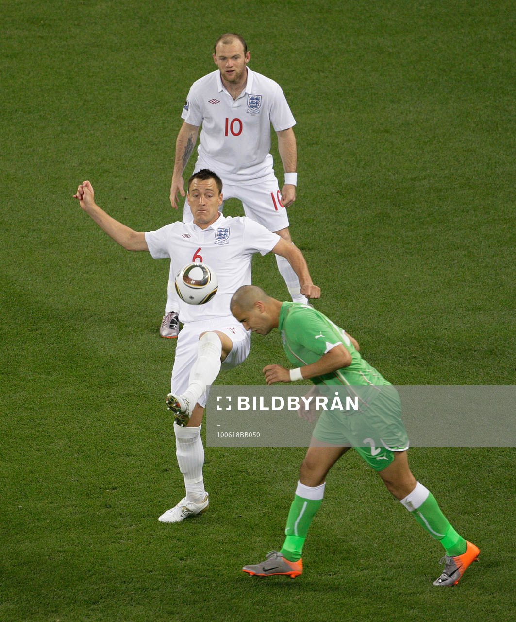 Wayne Rooney, John Terry, England och Madjid Bougherra,