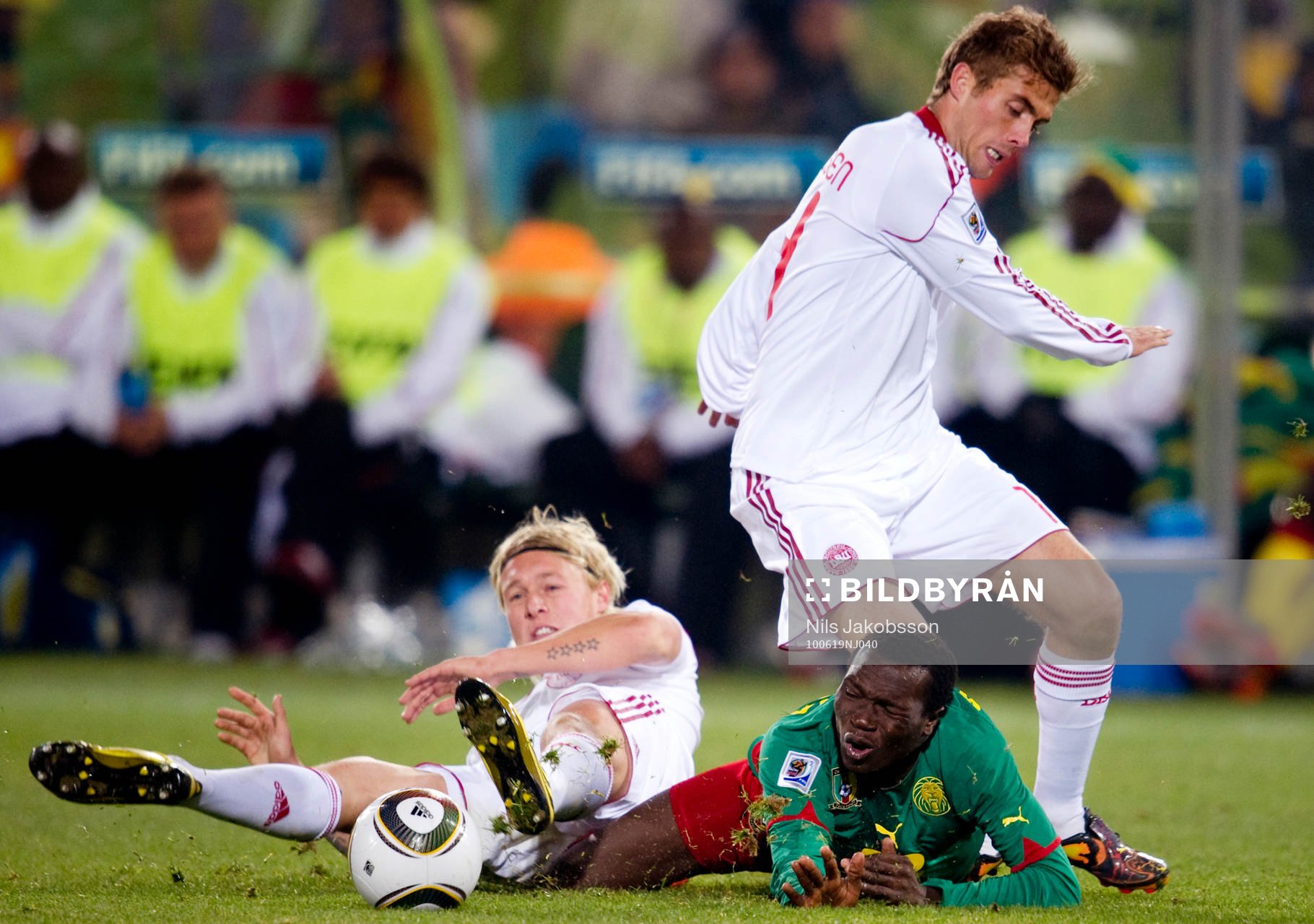 Simon Kjær, Jakob Poulsen, Danmark, Vincent Aboubakar,