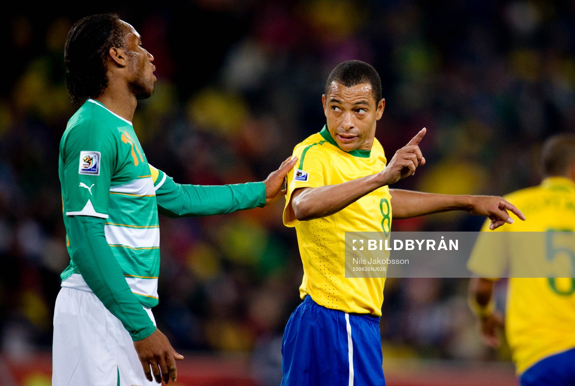 Didier Drogba, Elfenbenskusten, Gilberto Silva, Brasilien