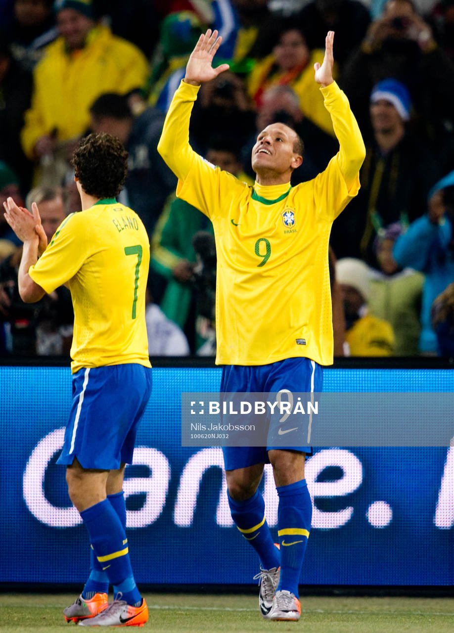  Luis Fabiano, Brasilien jubel.