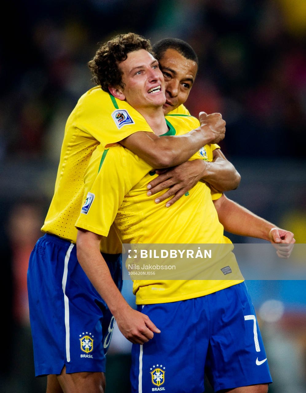  Gilberto Silva, Elano, Brasilien jubel.