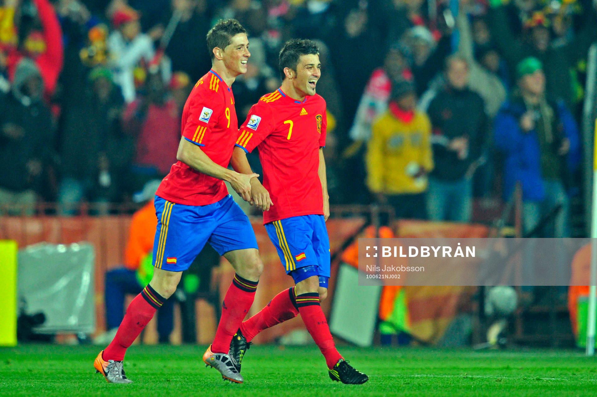  Fernando Torres och David Villa, Spanien (Jubel.