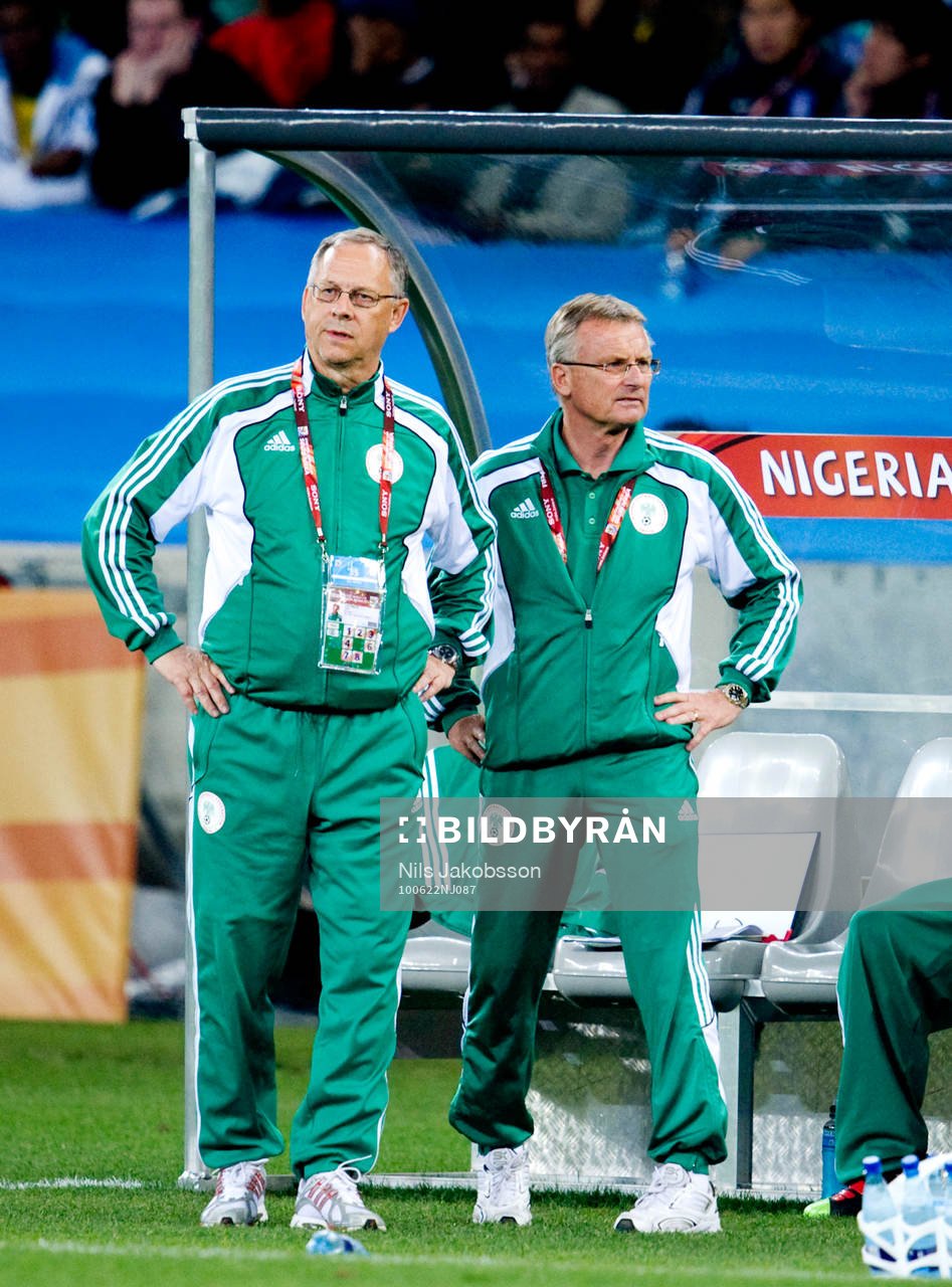 Lars Lagerbäck, förbundskapten och Roland Andersson