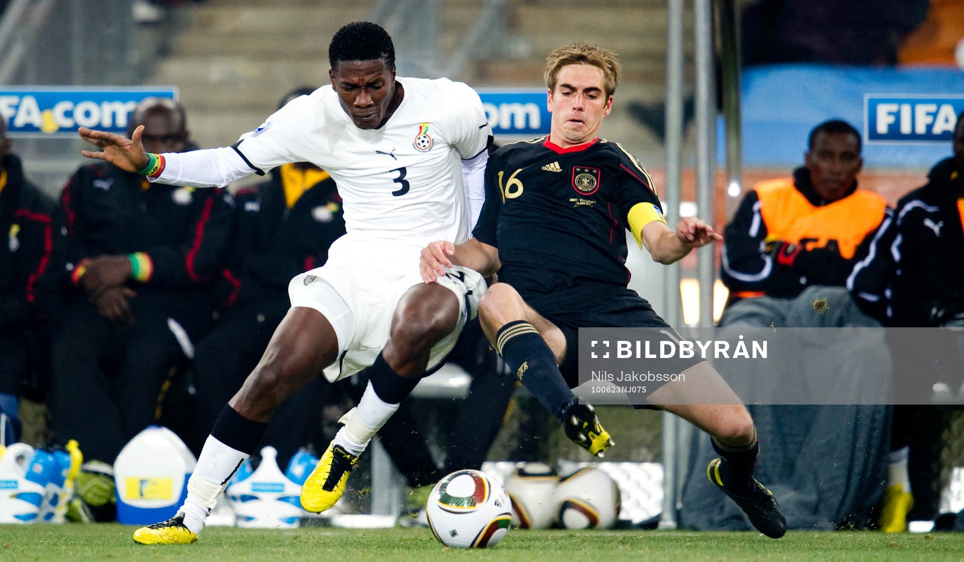 Asamoah Gyan, Ghana, Philipp Lahm, Tyskland